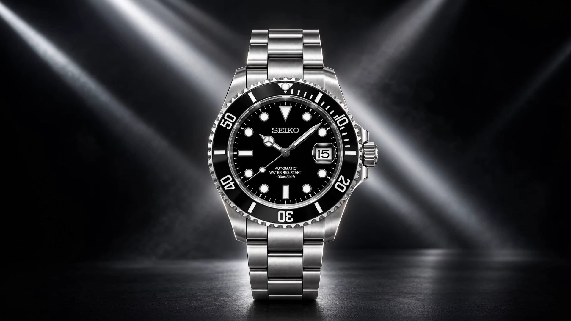 Black Mod Coast Diver 40 in dramatic studio lighting