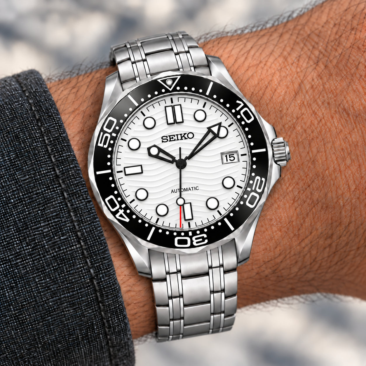 White & Black on wrist view